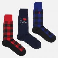 Комплект носков  I Love Polo Crew Gift Box 3-Pack, цвет комбинированный, размер 42-46 EU Polo Ralph Lauren