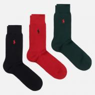 Комплект носков  Mercerized Cotton Crew 3-Pack, цвет комбинированный, размер 39-42 EU Polo Ralph Lauren