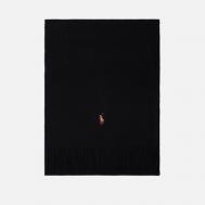 Шарф  Signature Virgin Wool Oblong, цвет чёрный Polo Ralph Lauren