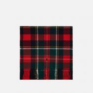 Шарф  Plaid Fringe-Trim, цвет красный Polo Ralph Lauren