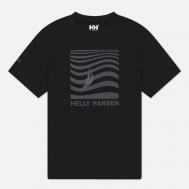 Мужская футболка  Shoreline 3.0, цвет чёрный, размер L Helly Hansen