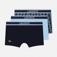 Комплект мужских трусов  Underwear 3-Pack Monogram Trunks, цвет синий, размер S Lacoste