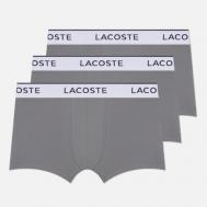 Комплект мужских трусов  Underwear 3-Pack Stretch Cotton Stretch Trunks, цвет серый, размер M Lacoste