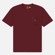 Мужская футболка  Embroidered Logo Pocket Classic Fit, цвет бордовый, размер M Polo Ralph Lauren