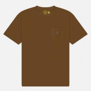 Мужская футболка  Embroidered Logo Pocket Classic Fit, цвет коричневый, размер S Polo Ralph Lauren