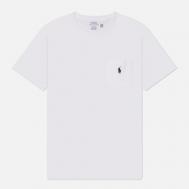 Мужская футболка  Embroidered Logo Pocket Classic Fit, цвет белый, размер XL Polo Ralph Lauren