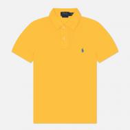 Мужское поло  The Iconic Basic Mesh Slim Fit, цвет жёлтый, размер XL Polo Ralph Lauren