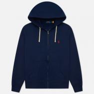 Мужская толстовка  Embroidered Polo Pony Full Zip Hoodie, цвет синий, размер M Polo Ralph Lauren