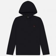 Мужской лонгслив  Embroidered Logo Hoodie, цвет чёрный, размер M Polo Ralph Lauren