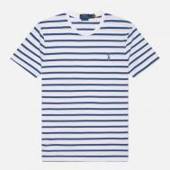Мужская футболка  Classic Fit Striped Jersey, цвет белый, размер L Polo Ralph Lauren