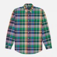Мужская рубашка  Plaid Poplin Custom Fit, цвет зелёный, размер L Polo Ralph Lauren