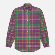 Мужская рубашка  Plaid Poplin Custom Fit, цвет фиолетовый, размер M Polo Ralph Lauren