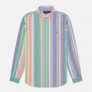 Мужская рубашка  Plaid Poplin Slim Fit, цвет зелёный, размер S Polo Ralph Lauren