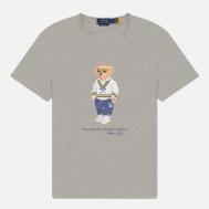 Мужская футболка  Custom Slim Fit Polo Bear Jersey, цвет серый, размер M Polo Ralph Lauren