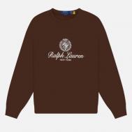 Мужская толстовка  Relaxed Fit Seasonal Fleece Graphic, цвет коричневый, размер XXL Polo Ralph Lauren