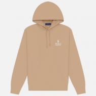 Мужская толстовка  Logo Graphic Fleece Hoodie, цвет бежевый, размер M Polo Ralph Lauren
