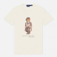 Мужская футболка  Custom Slim Fit Polo Bear Jersey, цвет белый, размер S Polo Ralph Lauren