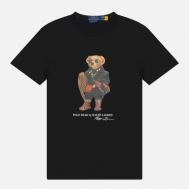 Мужская футболка  Custom Slim Fit Polo Bear Jersey, цвет чёрный, размер M Polo Ralph Lauren