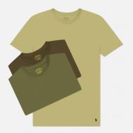Комплект мужских футболок  Crew Neck 3-Pack, цвет комбинированный, размер L Polo Ralph Lauren