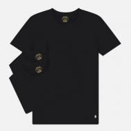 Комплект мужских футболок  Crew Neck 3-Pack, цвет чёрный, размер S Polo Ralph Lauren