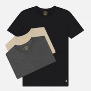 Комплект мужских футболок  Crew Neck 3-Pack, цвет комбинированный, размер L Polo Ralph Lauren
