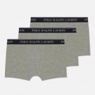 Комплект мужских трусов  BCI Cotton/Elastane Classic Trunk 3-Pack, цвет серый, размер L Polo Ralph Lauren