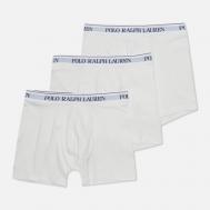 Комплект мужских трусов  BCI Cotton/Elastane Boxer Brief 3-Pack, цвет белый, размер S Polo Ralph Lauren