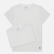 Комплект мужских футболок  BCI Cotton/Elastane Classic Crew Neck 2-Pack, цвет белый, размер L Polo Ralph Lauren