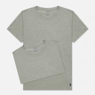 Комплект мужских футболок  BCI Cotton/Elastane Classic Crew Neck 2-Pack, цвет серый, размер XXL Polo Ralph Lauren