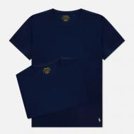 Комплект мужских футболок  BCI Cotton/Elastane Classic Crew Neck 2-Pack, цвет синий, размер M Polo Ralph Lauren