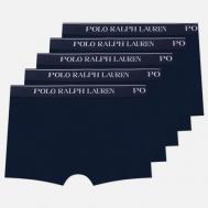 Комплект мужских трусов  Classic Stretch Cotton Trunk 5-Pack, цвет синий, размер XXL Polo Ralph Lauren