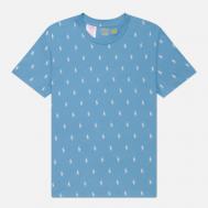 Мужская футболка  All Over Pony Cotton Jersey Sleep, цвет голубой, размер S Polo Ralph Lauren