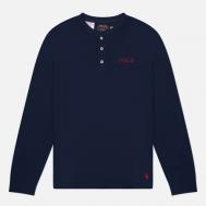 Мужской лонгслив  Henley Sleep Waffle, цвет синий, размер M Polo Ralph Lauren