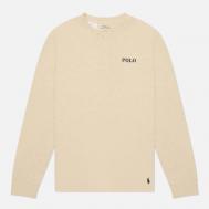 Мужской лонгслив  Henley Sleep Waffle, цвет бежевый, размер XL Polo Ralph Lauren