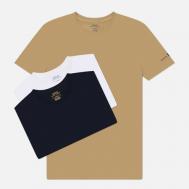 Комплект мужских футболок  Logo Sleeve Crew Neck 3-Pack, цвет комбинированный, размер L Polo Ralph Lauren