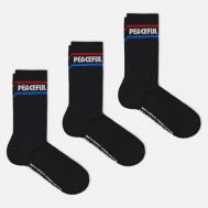 Комплект носков  Tube 3-Pack, цвет чёрный, размер 40-46 EU Peaceful Hooligan