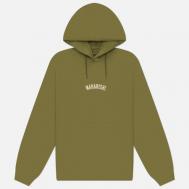 Мужская толстовка  Organic Hoodie, цвет оливковый, размер L MAHARISHI