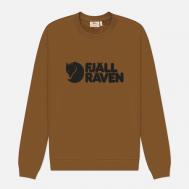 Мужская толстовка  Logo Sweater, цвет коричневый, размер M FJALLRAVEN