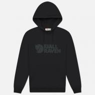 Мужская толстовка  Logo Hoodie, цвет чёрный, размер L FJALLRAVEN