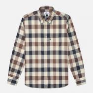 Мужская рубашка  Active Macro Check, цвет бежевый, размер S Aquascutum