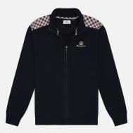 Мужская толстовка  Combed Cotton Shoulder Full-Zip Fleece, цвет чёрный, размер XL Aquascutum