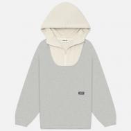 Мужская толстовка  Wrap Half Zip Hoodie, цвет серый ANGLAN