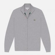 Мужской свитер  Stand-Up Collar Organic Cotton Zippered, цвет серый, размер XL Lacoste
