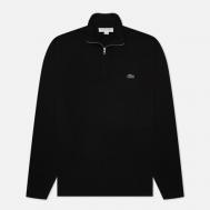 Мужской свитер  Embroidered Crocodile Half-Zip, цвет чёрный, размер S Lacoste