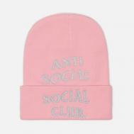 Шапка  Embroidered, цвет розовый Anti Social Social Club