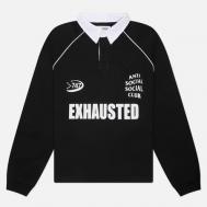 Мужской лонгслив  Rugby Polo, цвет чёрный, размер XXL Anti Social Social Club