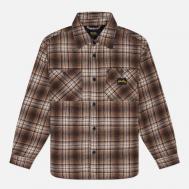 Мужская рубашка  Quilted Plaid Overshirt, цвет коричневый, размер XL STAN RAY®