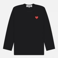 Мужской лонгслив  Classic Red Heart, цвет чёрный, размер S Comme des Garcons PLAY