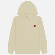 Мужская толстовка  Red Heart Emblem Hoodie, цвет бежевый, размер L Comme des Garcons PLAY
