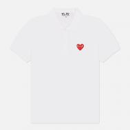 Мужское поло  Red Emblem, цвет белый, размер L Comme des Garcons PLAY